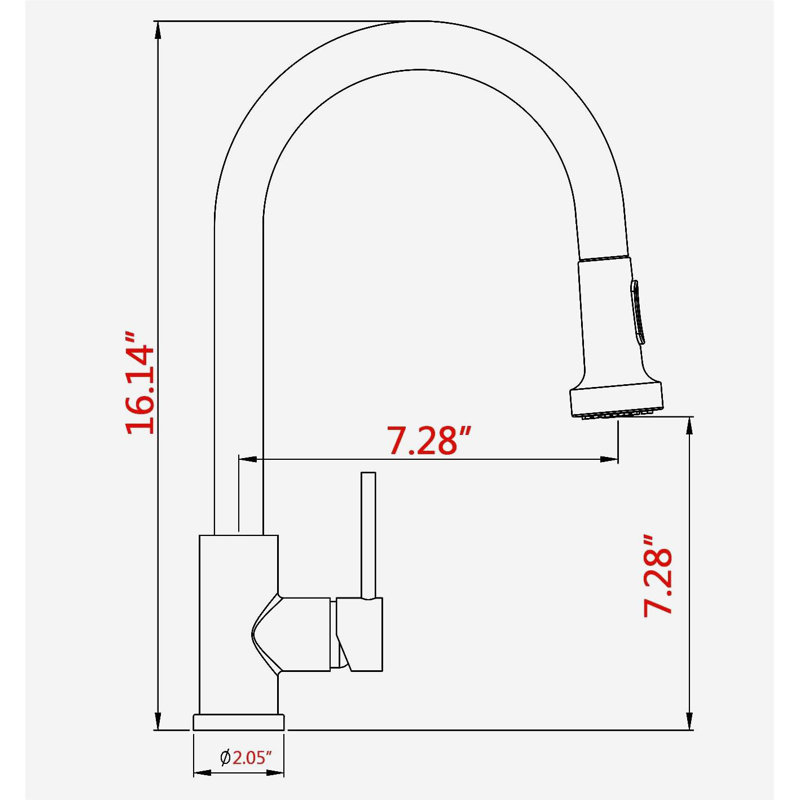 KISRAIS Pull Down Kitchen Faucet with Soap Dispenser
