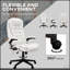 Fauteuil de bureau ergonomique en similicuir pivotant avec hauteur réglable et fonction de massage