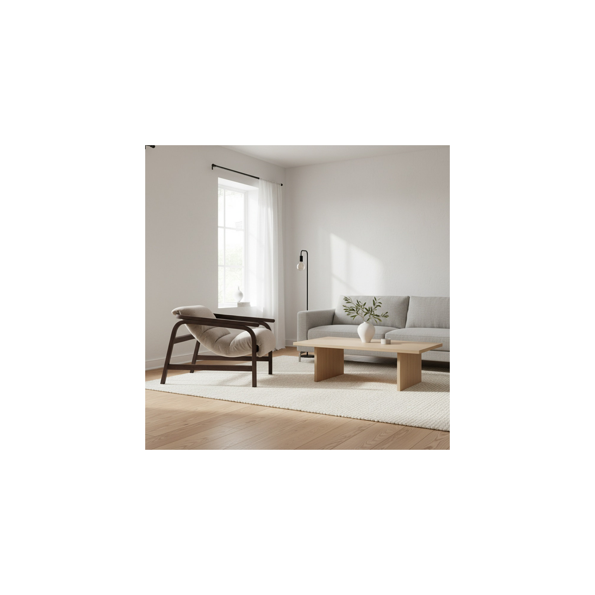 Cellire Chair, Dark Brown Wood/Java, Stone Linen