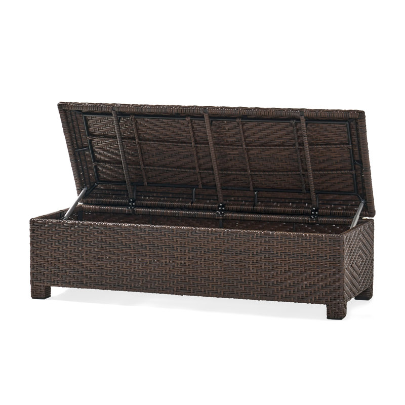 SANTIAGO PE WICKER STORAGE BENCH