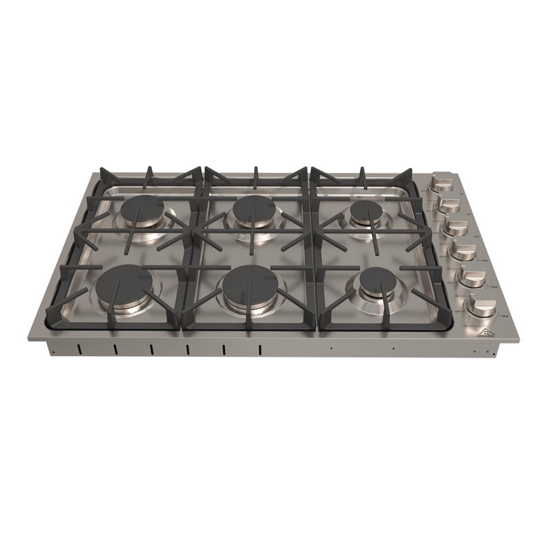 Plaque de cuisson au gaz 36 po avec 6 brûleurs Ge