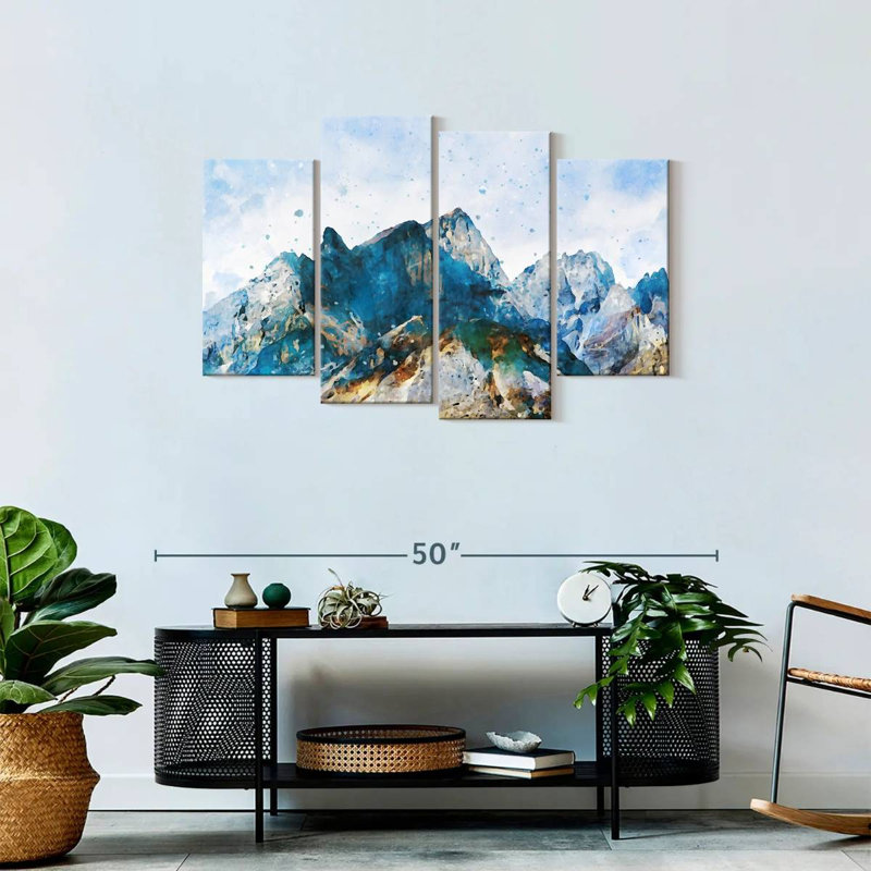«Mountain Scene», reproduction d'art sur toile, H 43 po x l 27 po x P 1,25 po