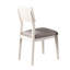 Ensemble de 2 chaises de salle à manger rembourrées en tissu gris, blanc