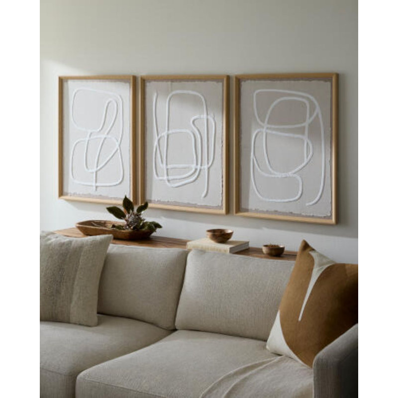 Lines Wall Art, Natural Brown