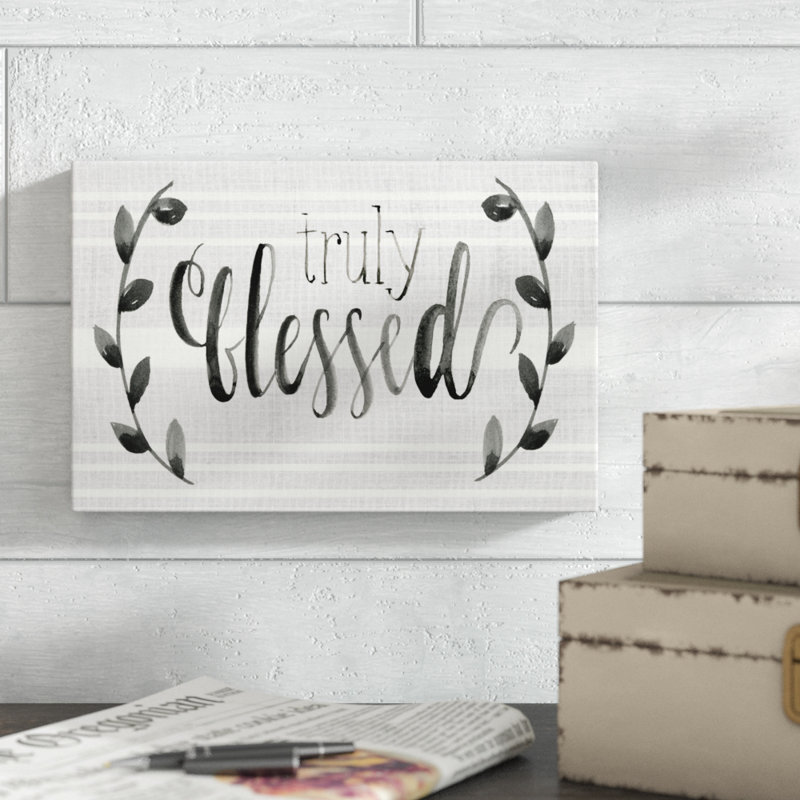 Our Nest is Blessed II by Jennifer Paxton Parker - Wrapped Canvas Typography Print, 20cm H x 30cm W, Wrapped Canvas