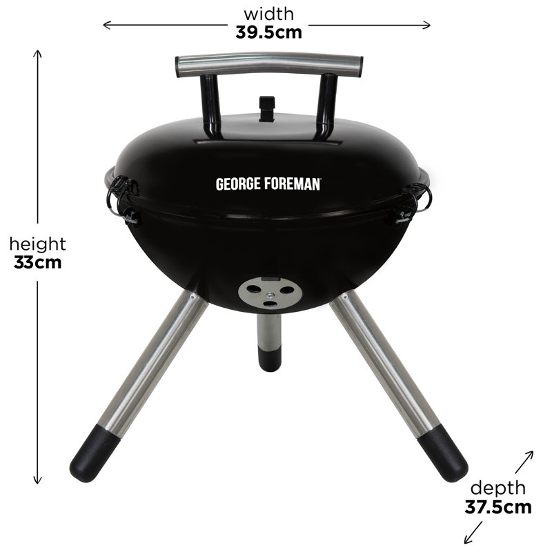 George Foreman 39.5cm W Kettle Charcoal Grill