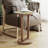 Farmhouse Minimalist  Round End Table With Open Base