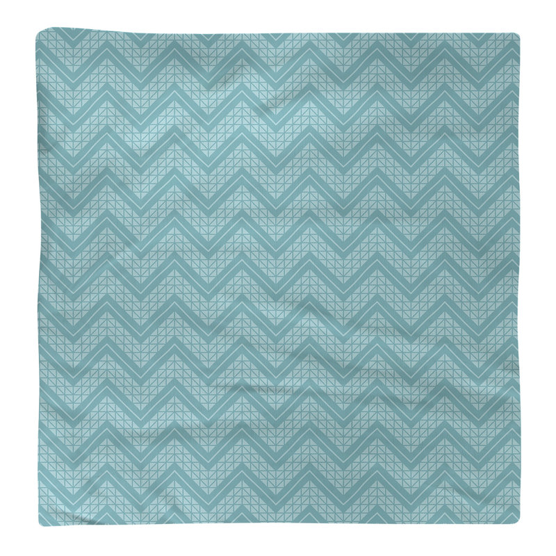 Stephenie Cotton Chevron Square Napkin, Cool Teal, 22" x 22"