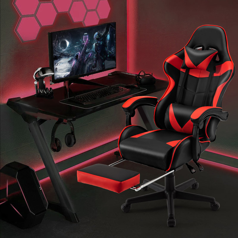 Fauteuil de jeu ergonomique pour adultes Soontrans, Rouge