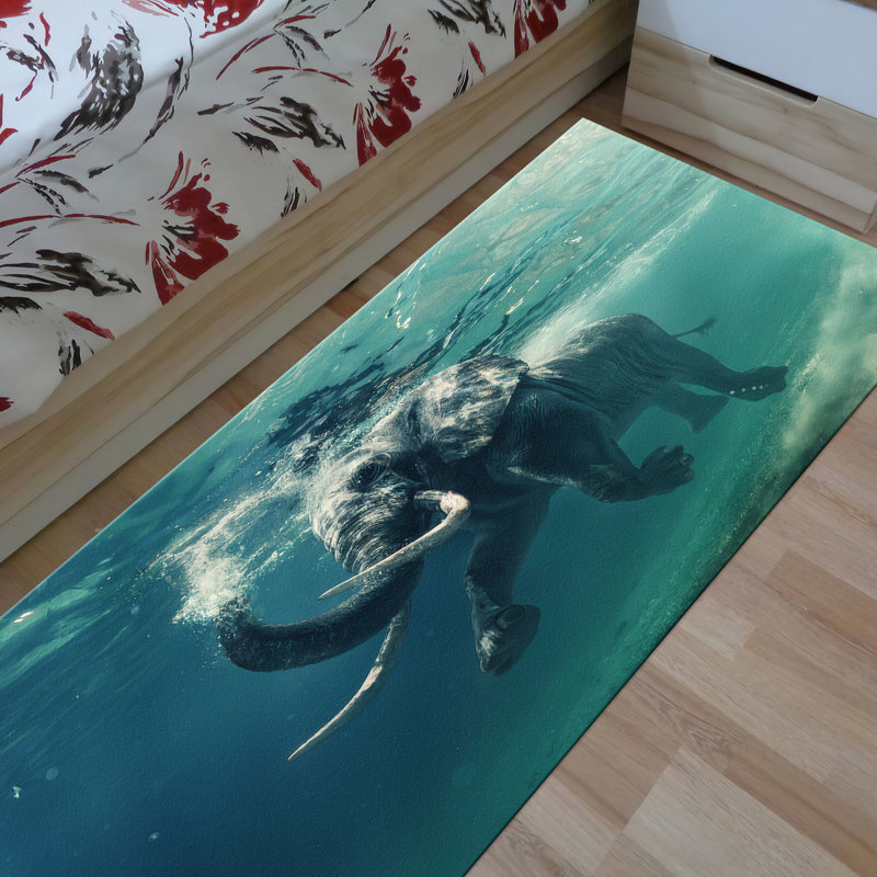 Large Soft Pile Printed Rug Featuring Bold Abstract Art Design Ideal for Stylish Indoor Home Decor, Rectangle 5'11" x 9'2"