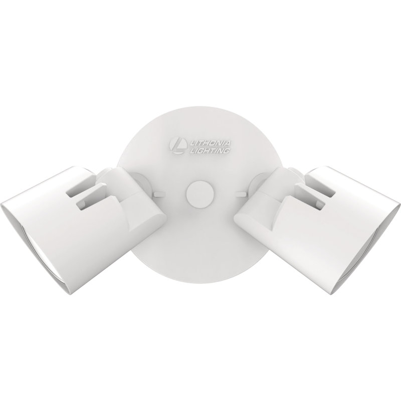 White Dual Head LED Outdoor Security Flood Light