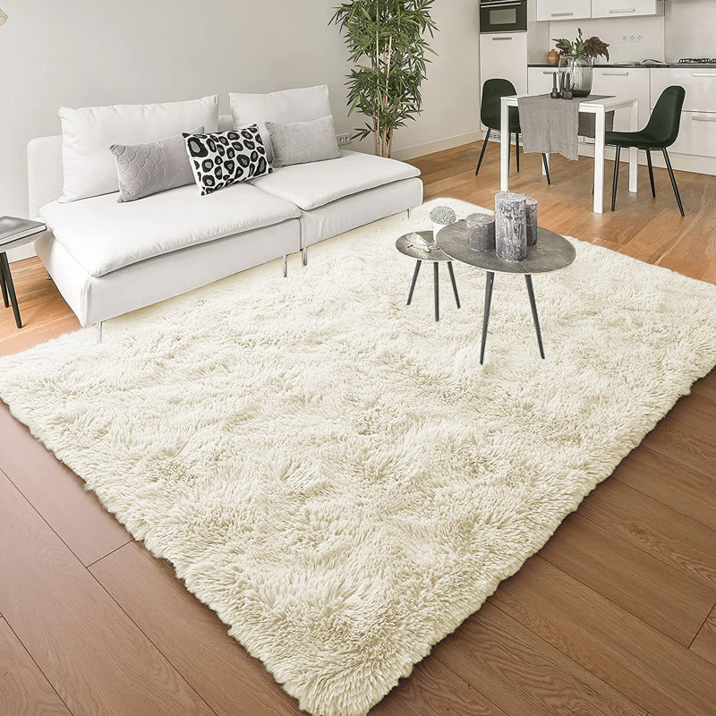 Alissabeth Solid Colour Shag Area Rug, Rectangle 80 x 150cm