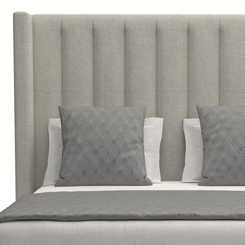 Lit tapissier standard à profil bas Esparto, Revolution® gris, Très grand (moyen)