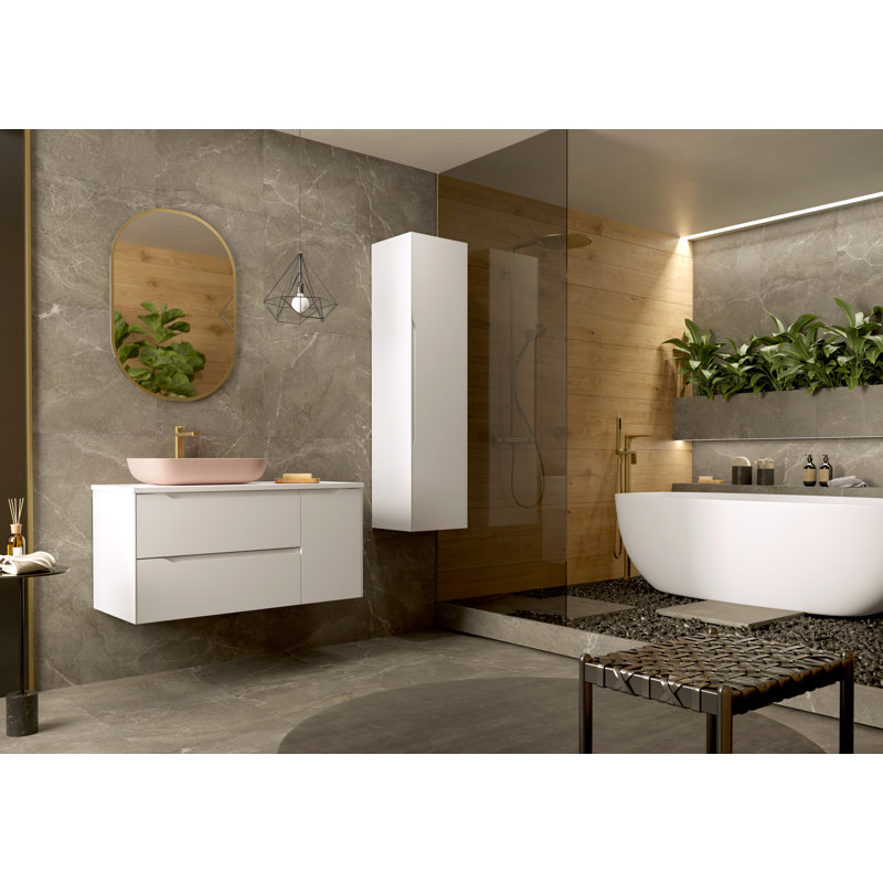 Base de meuble-lavabo simple Cenit 40 seulement, Blanc mat