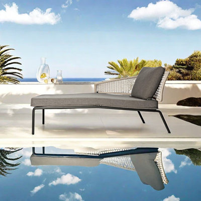 Chaise longue d'extérieur en osier Luxury
