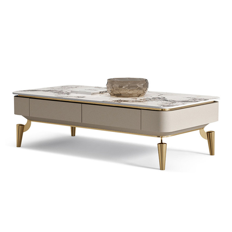 Table basse rectangulaire en bois manufacturé, H 17,72 po x L 47,24 po x l 23,62 po