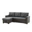 Canapé-lit modulaire réversible avec méridienne de rangement-1375604951