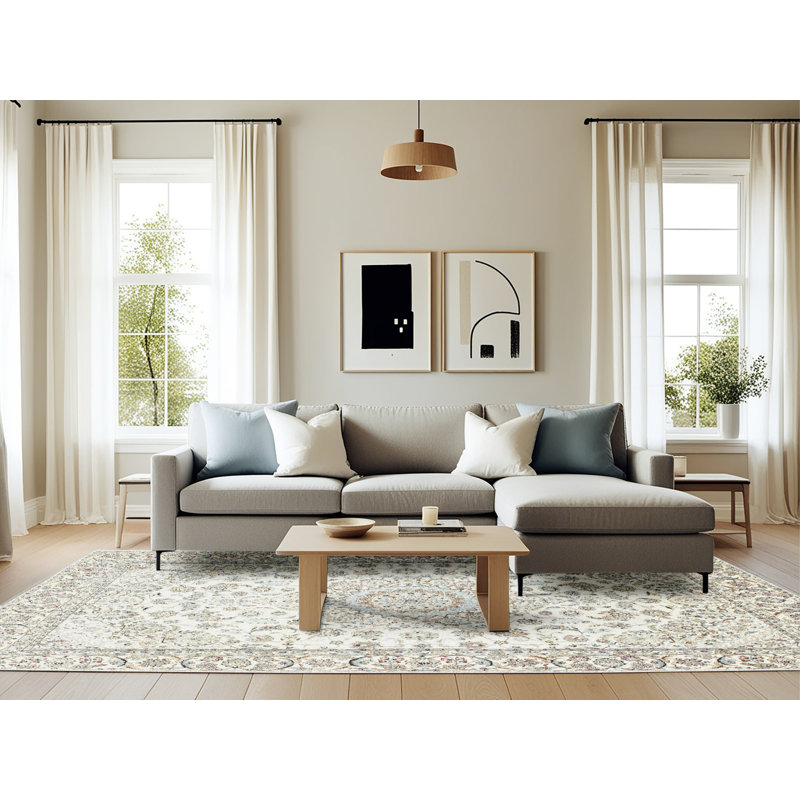 Dankrad Oriental Indoor Rug, Rectangle 6' x 9'
