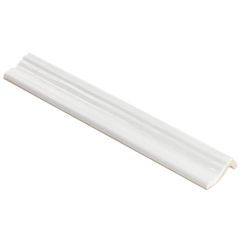Manchester 2x12 Ceramic Chair Rail Liner, Bianco