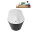 Baignoire autoportante 59 po avec drain interne en chrome poli 59 po Streamline