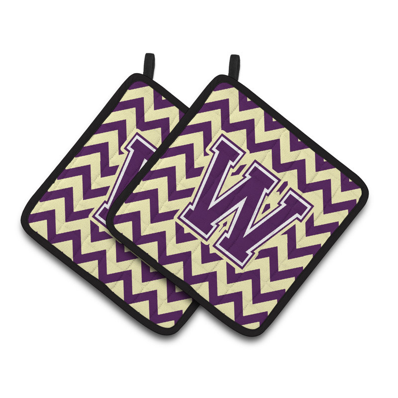 Poignée à chevrons, W, Mauve / doré clair