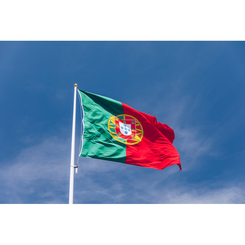 Portuguese Flag by DaLiu - Wrapped Canvas Print, 81cm H x 122cm W x 3.8cm D