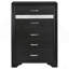 Commode de chambre à 6 tiroirs Annie noire-371182154