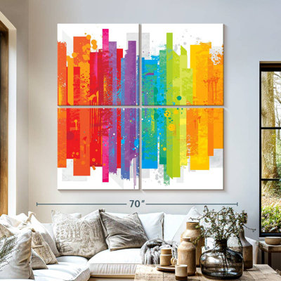 Kirara grunge abstrait arc-en-ciel