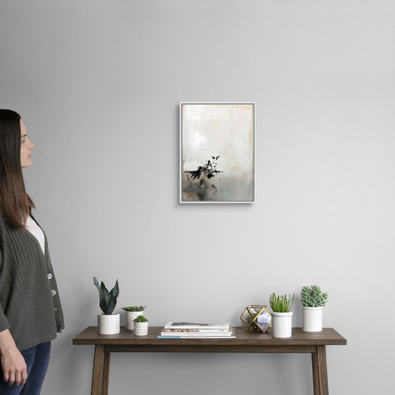 «Passel I» par Victoria Barnes, reproduction d'art sur toile, Cadre flottant blanc, H 18 po x l 14 po x P 1,75 po