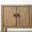 Three Drawers Console Table Weathered Natural with Distressed Gray