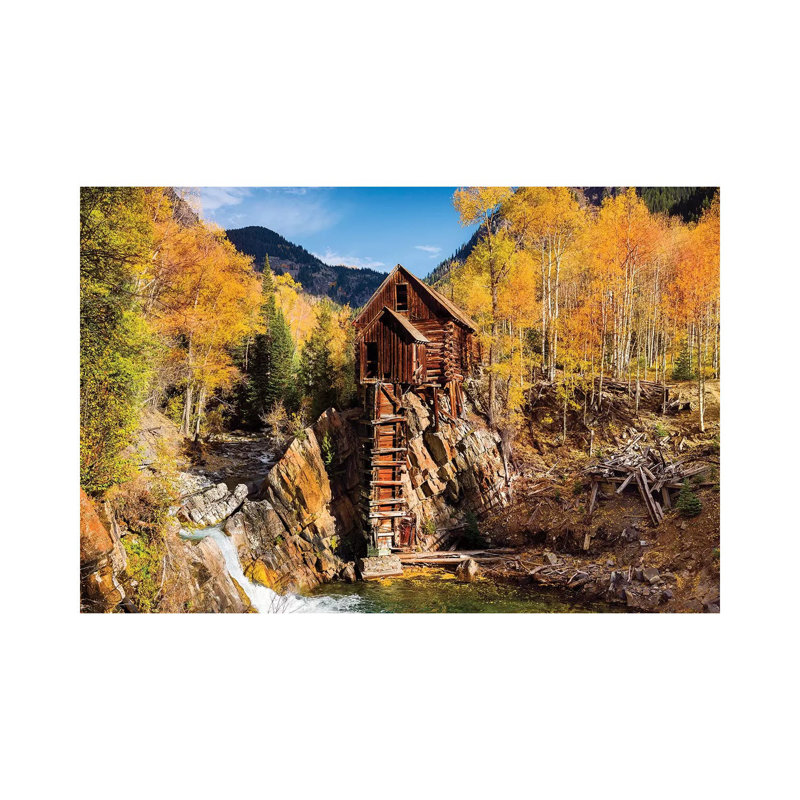 Old Mill In Autumn,Colorado by Susanne Kremer - Wrapped Canvas Print, 20.32 cm H x 30.48 cm W
