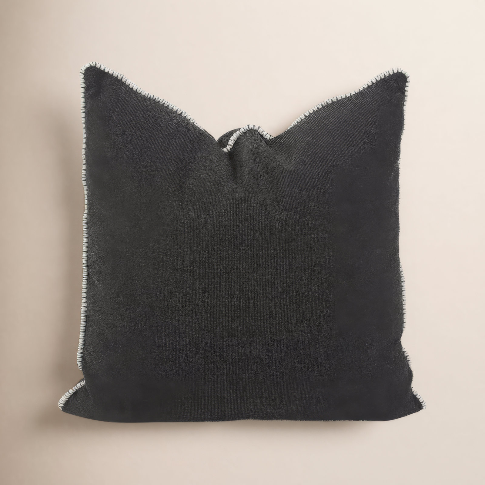 Delijah Sunbrella® Indoor/Outdoor Throw Pillow, 20" x 20", Seascape Charcoal