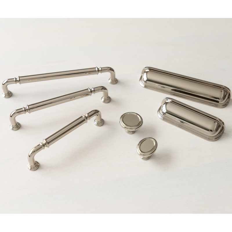 Berkshire Collection Round Knob - 1-1/2 " Diameter Cabinet Knob- Farmhouse Hardware for Drawers & Cabinets, Polished Nickel