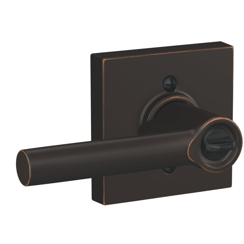Broadway Keyed Entry Lever with Collins Trim, Aged Bronze, Yes, Keyed Alike