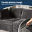 Hogle Modern Modular U-Shaped Sectional Plush Corduroy Sofa With Movable Ottoman, Wide Deep Seats For Living Room-1843373799