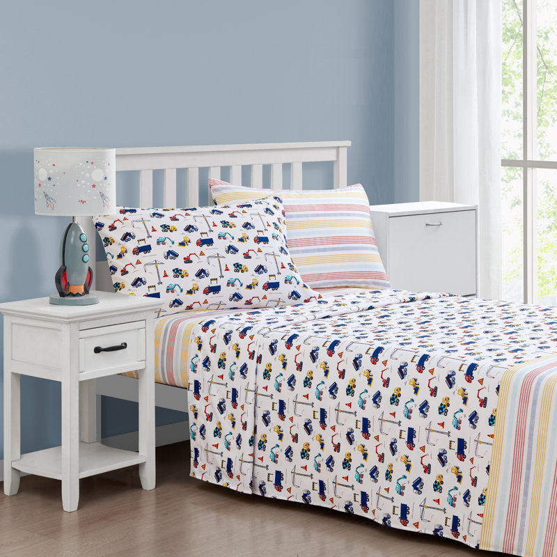 Trucks Galore Multi Sheet Set, Twin Sheet Set + 2 Additional pieces