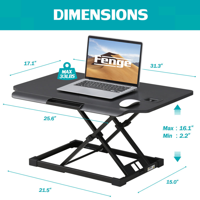Bureau debout à hauteur ajustable