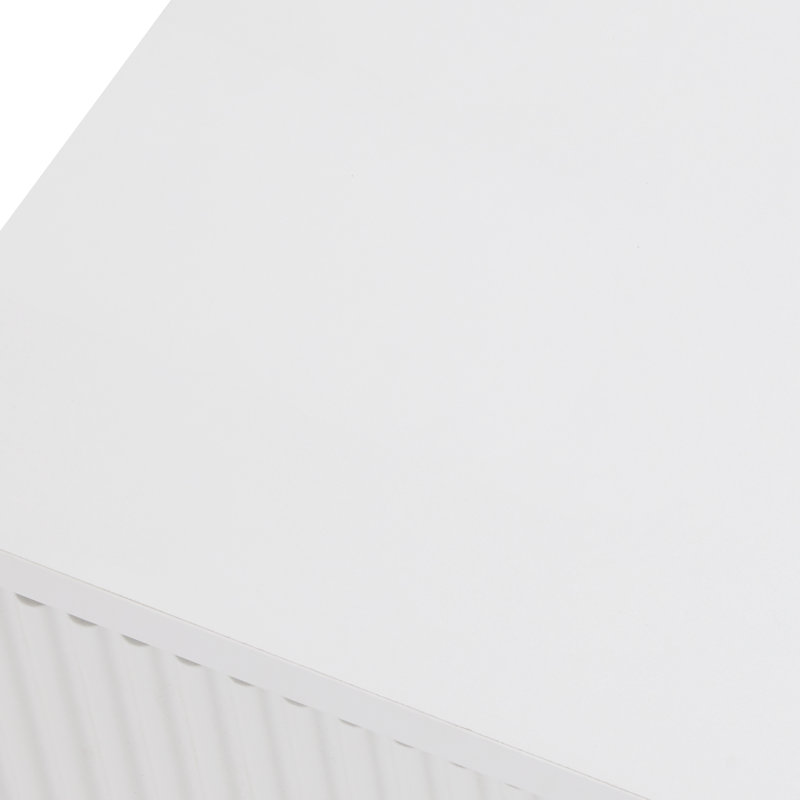 Meuble-lavabo mural avec armoire de rangement, tablettes ouvertes et 2 tiroirs, Blanc