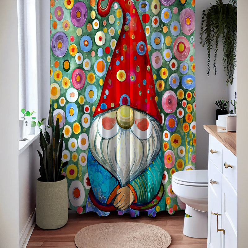 Johnavin Geometric Shower Curtain, 83" H x 70" W