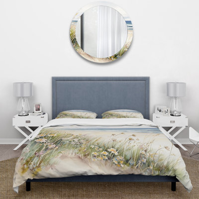 Ensemble de housse de couette à motif floral Wildflowers On The Beach - Microfibre de polyester