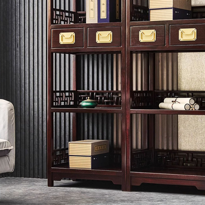 Chinese Style Breathable Floor-to-ceiling Bookcase