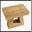 Table de bout 24 po, table d'appoint étroite à 2 niveaux avec base trapézoïdale