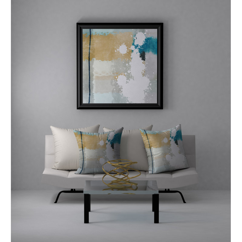 Coussin décoratif carrée florissante Giggle, 24 po x 24 po
