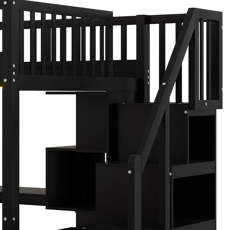 Loft Bed, Full, Black