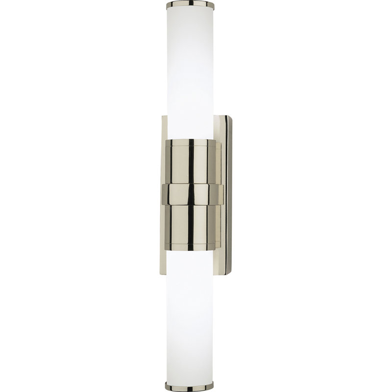 Plafonnier encastré 2 lumières DEL Roderick, Nickel poli