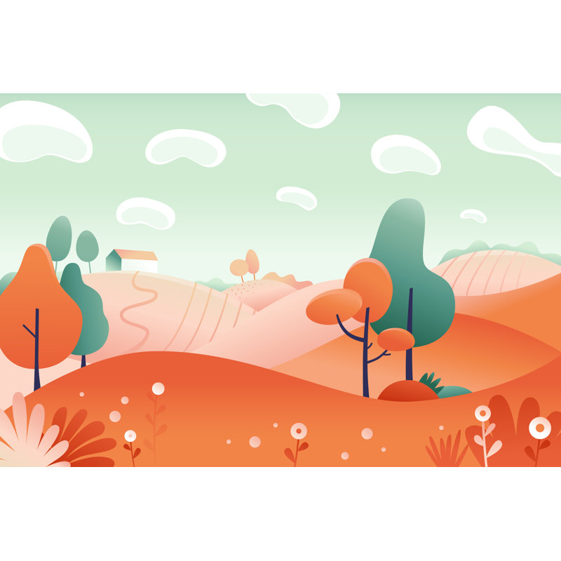 Vector Illustration Autumn Background by Venimo - Wrapped Canvas Print, 20cm H x 30cm W x 3.8cm D