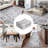 Washable Area Rug, Vintage Distressed Low Pile Non-Slip Foldable Retro Abstract Indoor Floor Carpet, Grey, 8'x10'-24305445-24305466