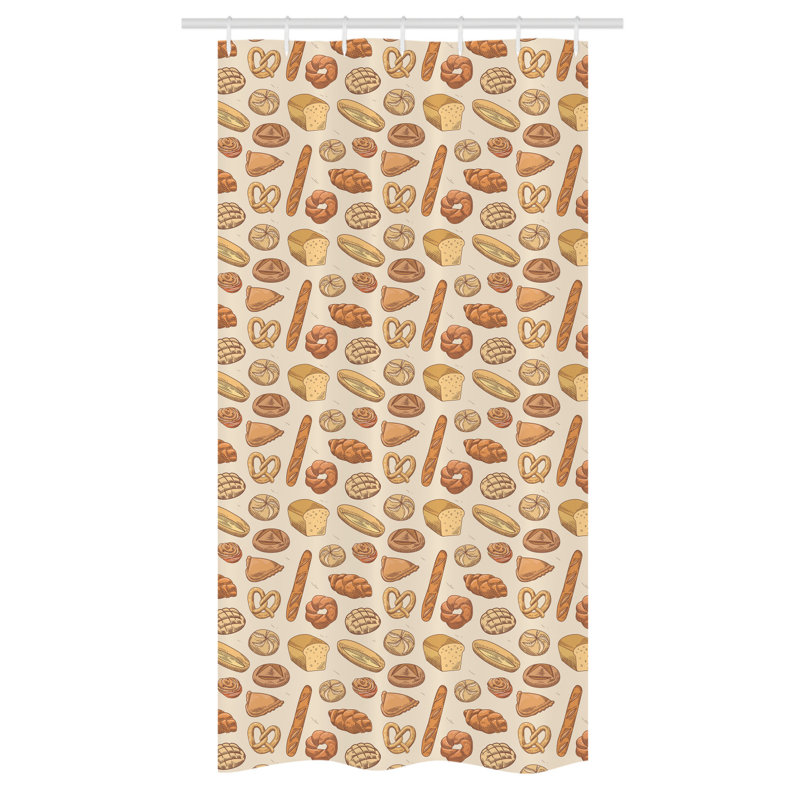 Spataro Geometric Shower Curtain with Hooks Included, 36" W x 72" L