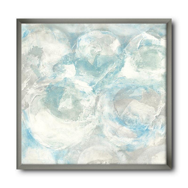 «Pale Blue Shade III», reproduction sur toile encadrée, H 16 po x l 16 po x P 1 po, Cadre argenté