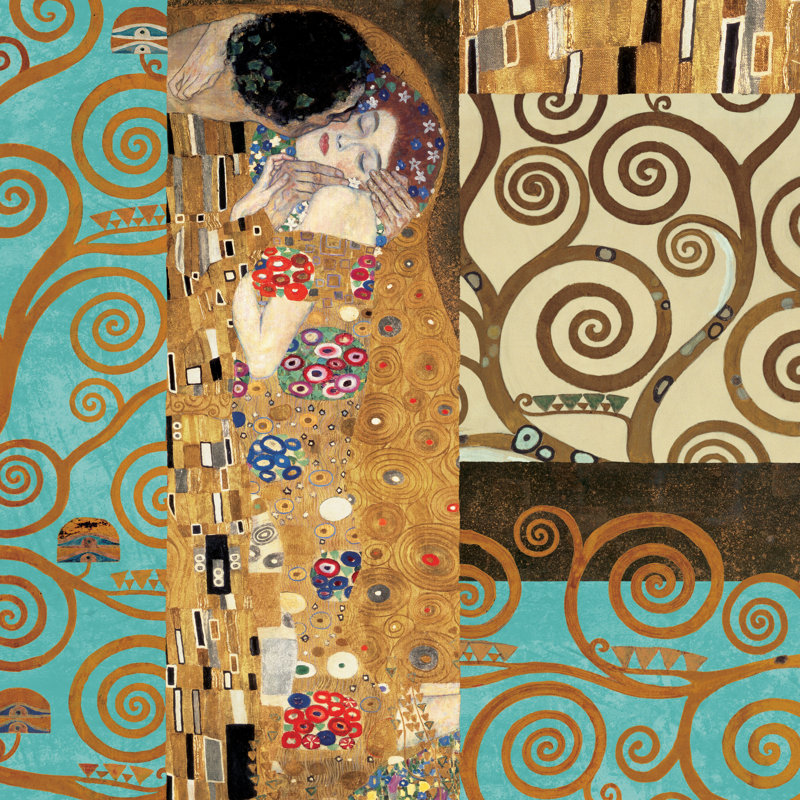 Klimt IV 150° Anniversary by Gustav Klimt - Wrapped Canvas Print, 30cm H x 30cm W
